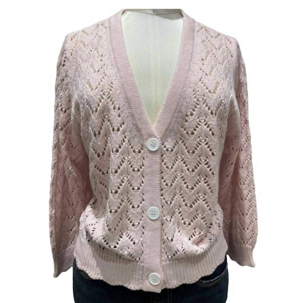 NEW &ISLA talia cardigan in pale pink